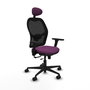 PIQUERAS Y CRESPO Silla de oficina Jorquera con mecanismo Sincro/Traslack, Morado y Negro