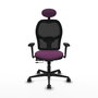 PIQUERAS Y CRESPO Silla de oficina Jorquera con mecanismo Sincro/Traslack, Morado y Negro