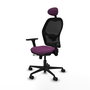 PIQUERAS Y CRESPO Silla de oficina Jorquera con mecanismo Sincro/Traslack, Morado y Negro