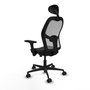PIQUERAS Y CRESPO Silla de oficina Jorquera con mecanismo Sincro/Traslack, Negro y Gris