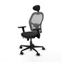 PIQUERAS Y CRESPO Silla de oficina Jorquera con mecanismo Sincro/Traslack, Negro y Gris