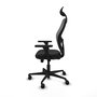PIQUERAS Y CRESPO Silla de oficina Jorquera con mecanismo Sincro/Traslack, Negro y Gris