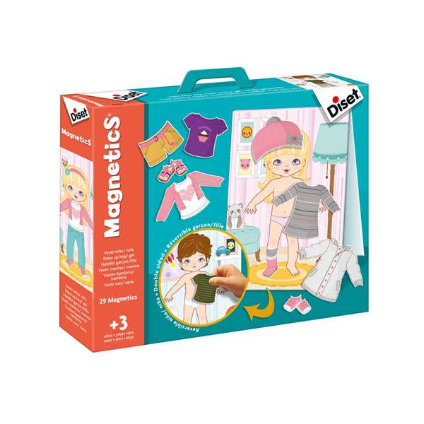 Diset Juego Magnético de Vestir Pizarra Reversible para Niño o Niña