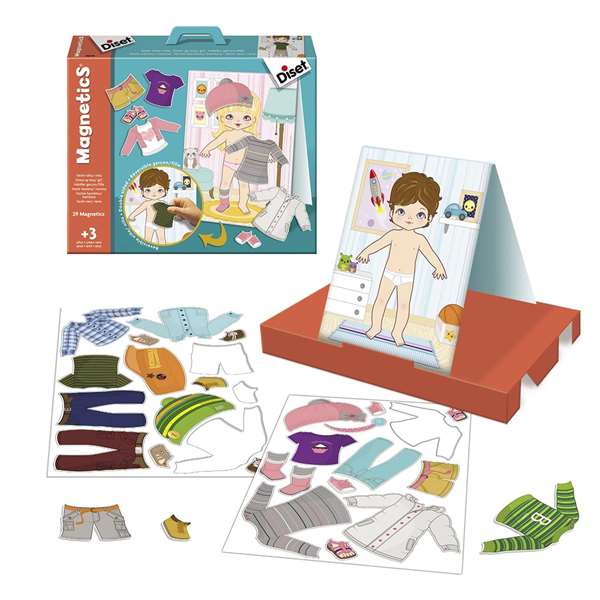 Diset Juego Magnético de Vestir Pizarra Reversible para Niño o Niña