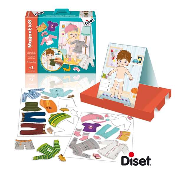 Diset Juego Magnético de Vestir Pizarra Reversible para Niño o Niña