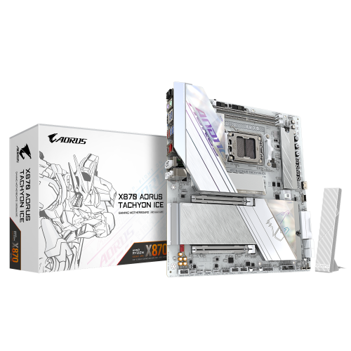 Gigabyte X870 AORUS Tachyon ICE Blanca, Socket AM5, DDR5 Gigabyte X870 AORUS Tachyon ICE Blanca, Socket AM5, DDR5