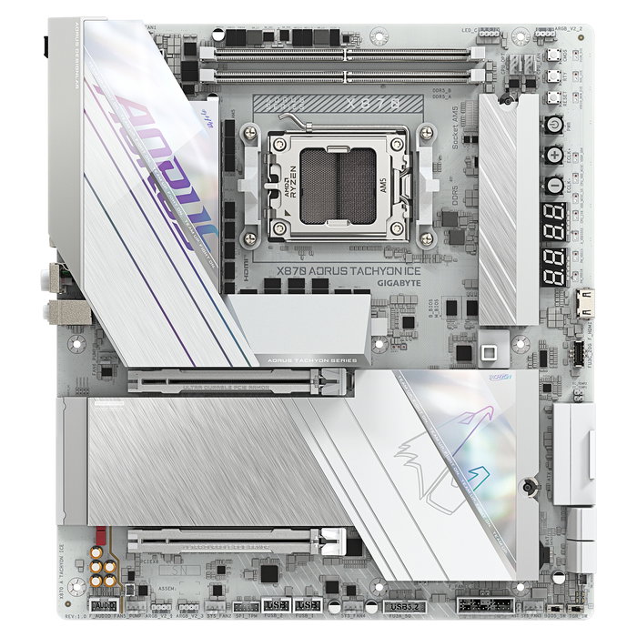 Gigabyte X870 AORUS TACHYON ICE Placa Base, AMD X870, Socket AM5, ATX, DDR5