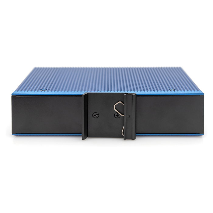 Digitus Conmutador Ethernet Industrial 16 Puertos Gigabit no Gestionado 2 SFP Uplink, Montaje en Rail DIN, IP40, Aluminio - Negro/Azul