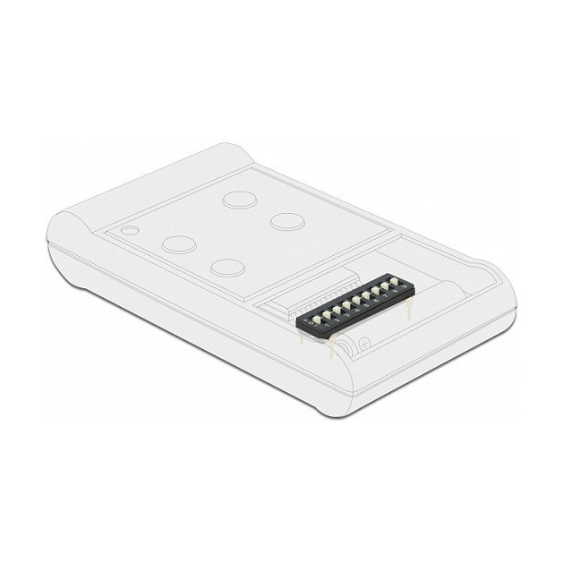 DeLOCK 66309 Interruptor DIP Tri-State de 9 posiciones 2,54 mm THT vertical negro DeLOCK 66309 Interruptor DIP Tri-State de 9 posiciones 2,54 mm THT vertical negro