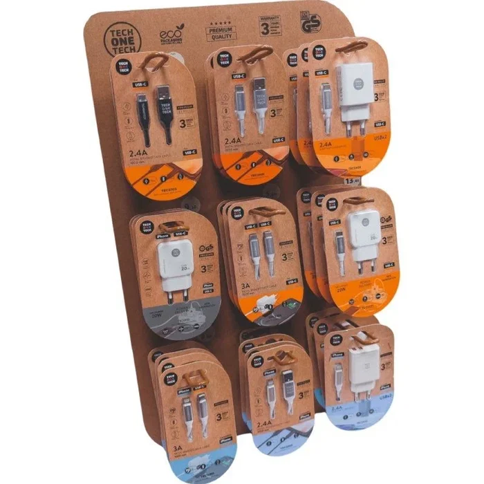 Tech One Tech Expositor EKO 400903 con 9 ganchos y 27 productos
