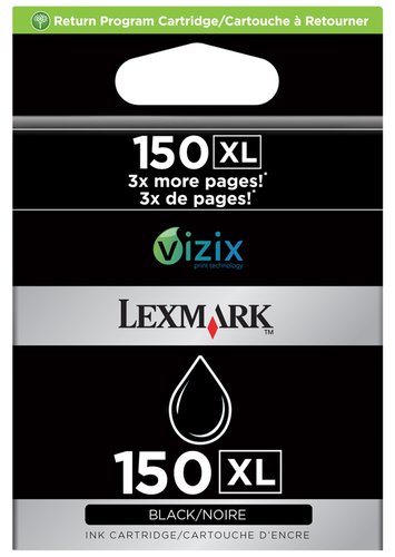 LEXMARK Cartucho Inkjet 14N1614E Nº 150XL Negro Pro LEXMARK Cartucho Inkjet 14N1614E Nº 150XL Negro Pro