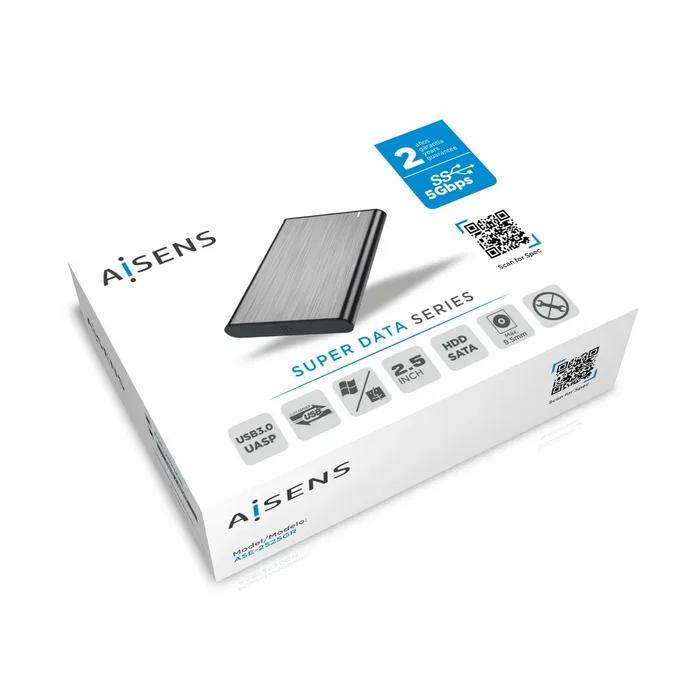 Aisens Caja Externa 2.5 ASE-2525GR Gris