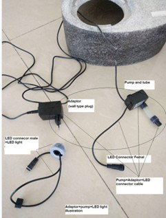DKD Home Decor Fuente de Arenisca LED Ballena Blanco