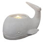 DKD Home Decor Fuente de Arenisca LED Ballena Blanco
