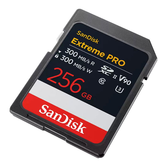 Sandisk Tarjeta SDXC Extreme PRO 256GB UHS-II 300MB/s Lectura 300MB/s Escritura Clase 10 V90 U3
