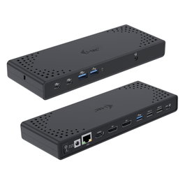 i-tec Docking Station USB-C/ USB4/Thunderbolt 3 Triple Display Docking Station Gen 2 con Power Delivery 100W, 3 Pantallas, Ethernet, HDMI, 2x DisplayPort, 7 Puertos USB, Negro