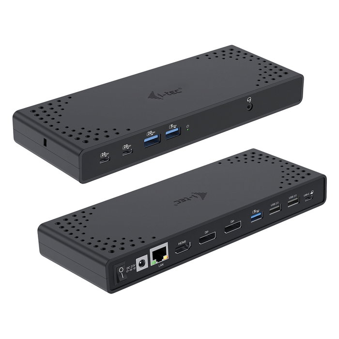 i-tec Docking Station USB-C/ USB4/Thunderbolt 3 Triple Display Docking Station Gen 2 con Power Delivery 100W, 3 Pantallas, Ethernet, HDMI, 2x DisplayPort, 7 Puertos USB, Negro i-tec Docking Station USB-C/ USB4/Thunderbolt 3 Triple Display Docking Station Gen 2 con Power Delivery 100W, 3 Pantallas, Ethernet, HDMI, 2x DisplayPort, 7 Puertos USB, Negro