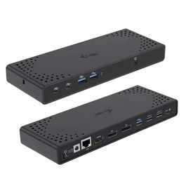 i-tec C31TRIPLE4KDOCKPD Dock USB-C Triple Pantalla 4K 60Hz, PD 100W, 7 Puertos USB (10Gbps), Gigabit LAN, Audio, Kensington, VESA para Portátil/Mac