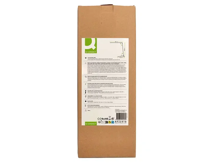 Q-Connect Lámpara de Escritorio Led Sirio 13W 800 Lúmenes USB-C, Articulada, Brillo y Color Ajustable (3 Temperaturas), Color Negro