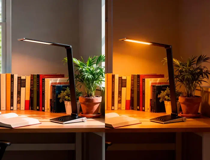 Q-Connect Lámpara de Escritorio Led Sirio 13W 800 Lúmenes USB-C, Articulada, Brillo y Color Ajustable (3 Temperaturas), Color Negro