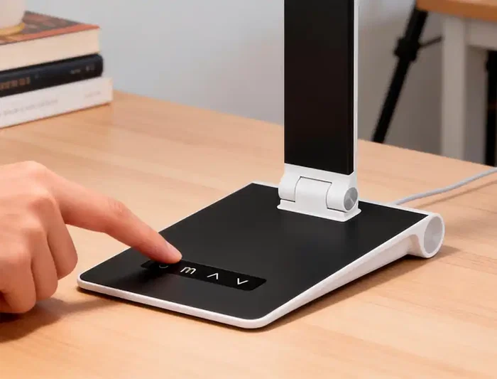 Q-Connect Lámpara de Escritorio Led Sirio 13W 800 Lúmenes USB-C, Articulada, Brillo y Color Ajustable (3 Temperaturas), Color Negro