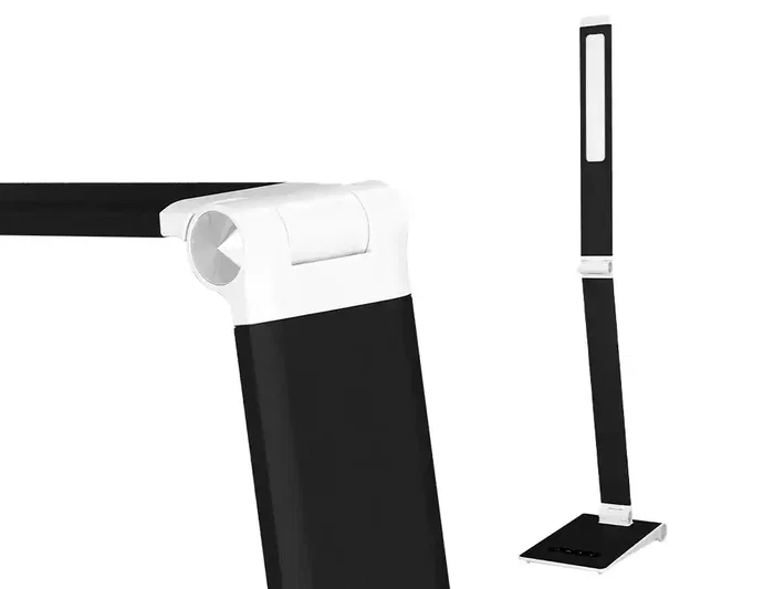 Q-Connect Lámpara de Escritorio Led Sirio 13W 800 Lúmenes USB-C, Articulada, Brillo y Color Ajustable (3 Temperaturas), Color Negro