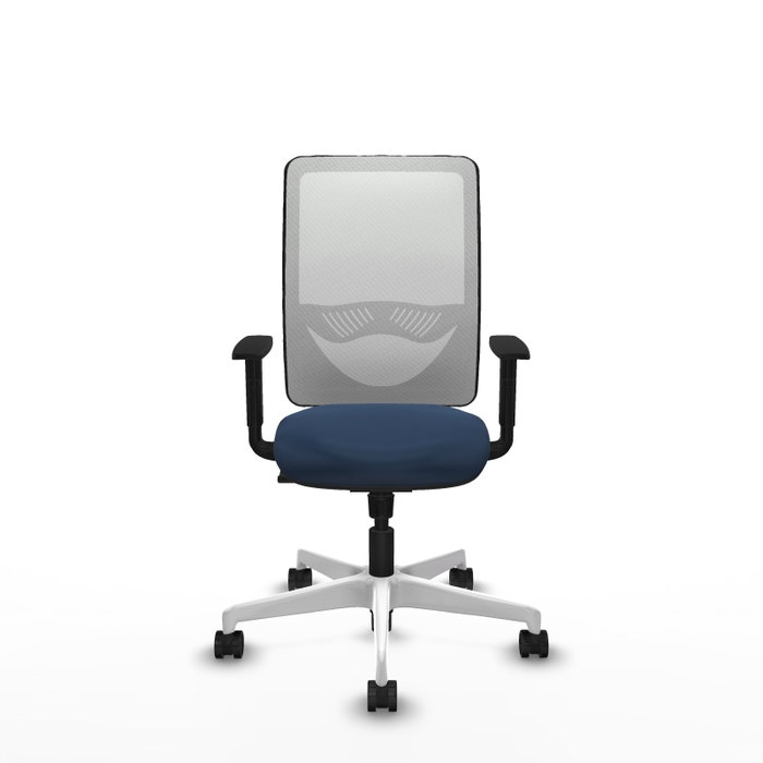 PIQUERAS Y CRESPO Silla de oficina Zulema con mecanismo Sincro, Azul marino y Blanco PIQUERAS Y CRESPO Silla de oficina Zulema con mecanismo Sincro, Azul marino y Blanco