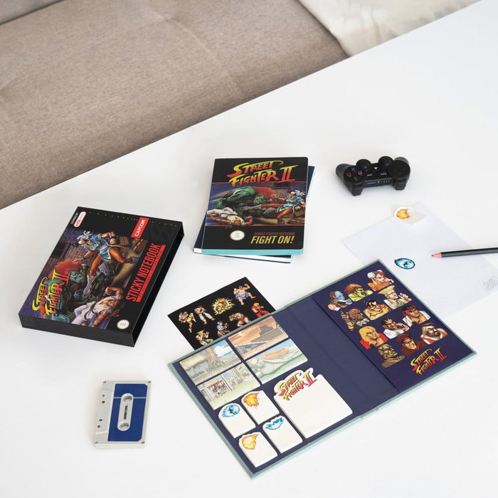 Street Fighter Cuaderno Premium con notas adhesivas y funda A5 Street Fighter Cuaderno Premium con notas adhesivas y funda A5