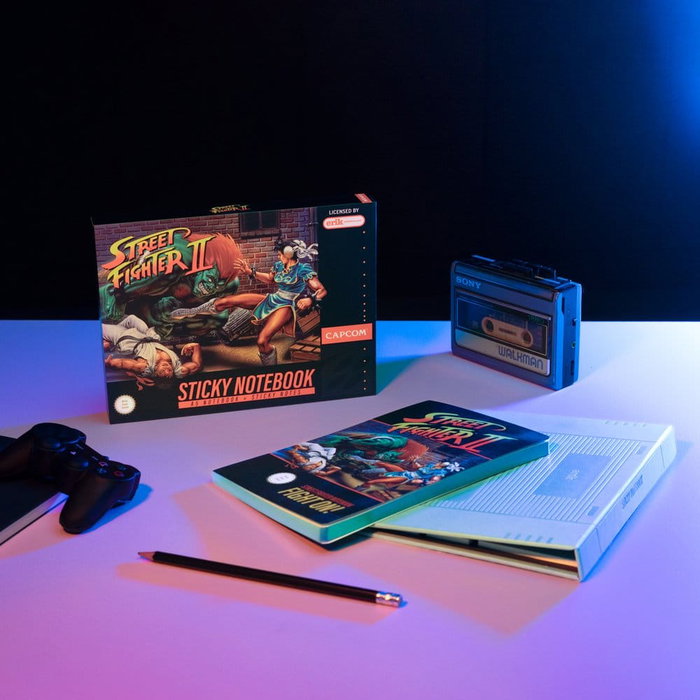 Street Fighter Cuaderno Premium con notas adhesivas y funda A5 Street Fighter Cuaderno Premium con notas adhesivas y funda A5