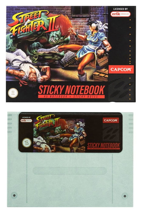 Street Fighter Cuaderno Premium con notas adhesivas y funda A5 Street Fighter Cuaderno Premium con notas adhesivas y funda A5