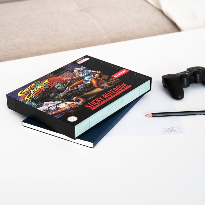 Street Fighter Cuaderno Premium con notas adhesivas y funda A5 Street Fighter Cuaderno Premium con notas adhesivas y funda A5