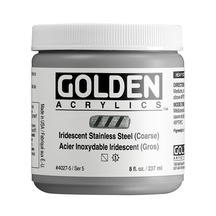 Golden Acrílico Heavy Body Acero Inoxidable Iridiscente 237 ml Golden Acrílico Heavy Body Acero Inoxidable Iridiscente 237 ml