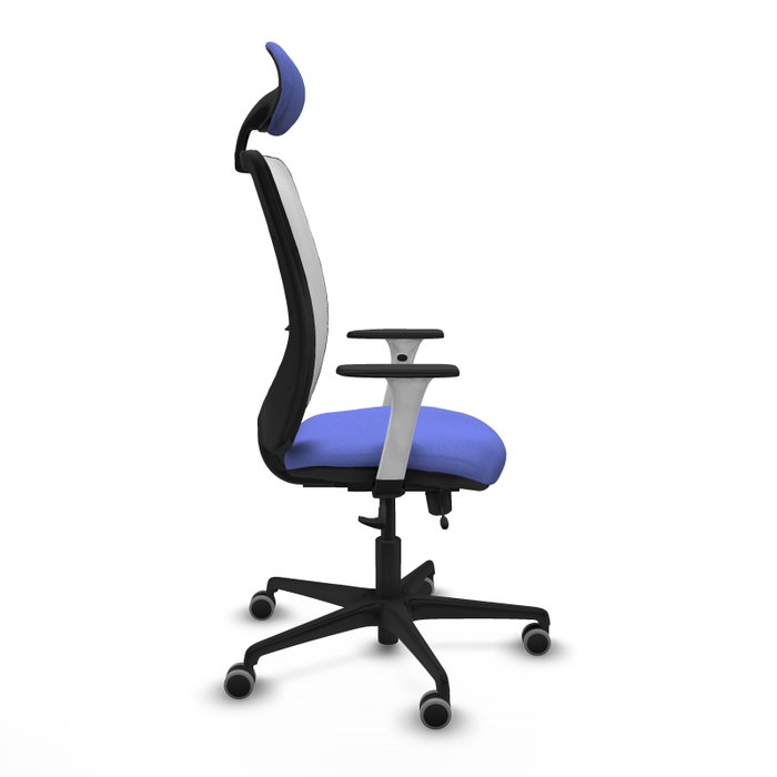 PIQUERAS Y CRESPO Silla de oficina Zulema con mecanismo Sincro/Traslack Azul claro y Blanco PIQUERAS Y CRESPO Silla de oficina Zulema con mecanismo Sincro/Traslack Azul claro y Blanco