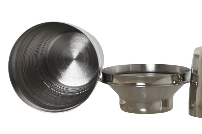 DKD Home Decor Coctelera Inox 9,5x9,5x22 500 ml Grabado Plateado
