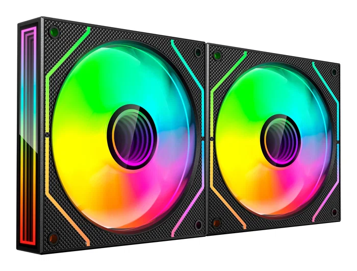 Mars Gaming MF-3DPROX2 Kit 2x Ventiladores PC 120mm ARGB Triple Infinity Mirror Control PWM, FDB, 600-1600 RPM, Negro