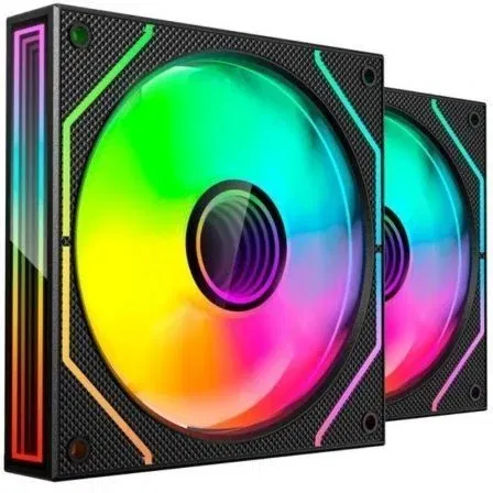 Mars Gaming MF-3DPROX2 Pack 2 Ventiladores 12cm ARGB Infinity Mirror PWM FDB