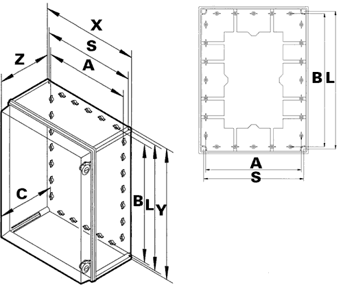 FIBOX CAB PC 203018 G Carcasa de pared de policarbonato gris