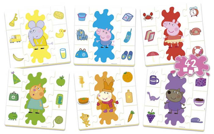 Peppa Pig 16225 Aprendo Los Colores Puzzle Educativo para Niños +4 Años