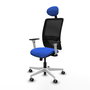PIQUERAS Y CRESPO Silla de oficina Zulema con mecanismo Sincro, Azul y Negro