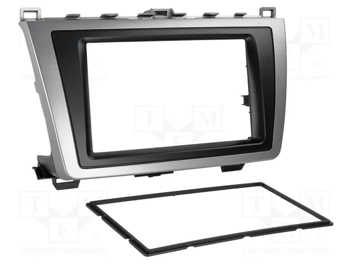 ACV Bastidor de montaje de radio 2 DIN para Mazda, negro y plateado ACV Bastidor de montaje de radio 2 DIN para Mazda, negro y plateado