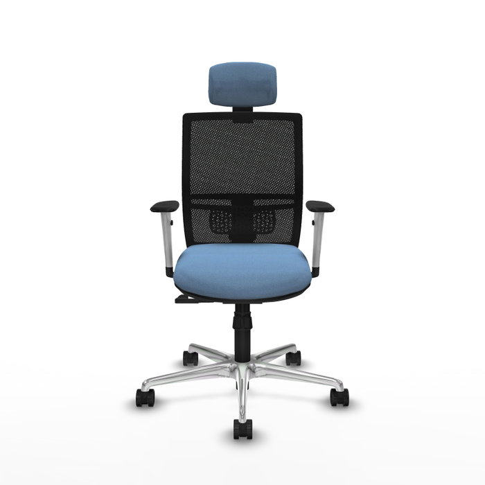 PIQUERAS Y CRESPO Silla de oficina Yunquera con mecanismo Sincro, Azul cielo y Negro PIQUERAS Y CRESPO Silla de oficina Yunquera con mecanismo Sincro, Azul cielo y Negro