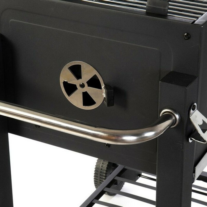 DKD Home Decor Barbacoa de Acero Negra con Termómetro (140x60x108 cm) DKD Home Decor Barbacoa de Acero Negra con Termómetro (140x60x108 cm)