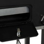 DKD Home Decor Barbacoa de Acero Negra con Termómetro (140x60x108 cm)