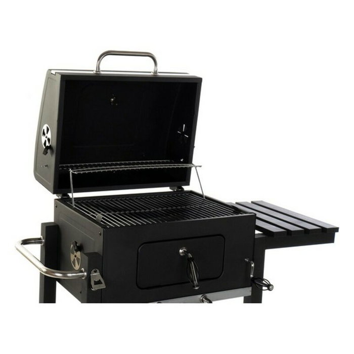 DKD Home Decor Barbacoa de Acero Negra con Termómetro (140x60x108 cm) DKD Home Decor Barbacoa de Acero Negra con Termómetro (140x60x108 cm)