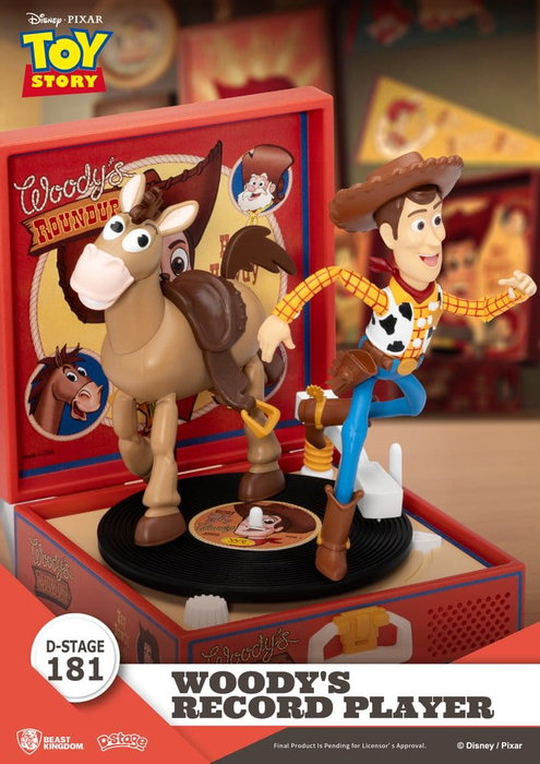 Beast Kingdom Toys Toy Story Record Player Series Figura de PVC Woody's Record Player 13 cm