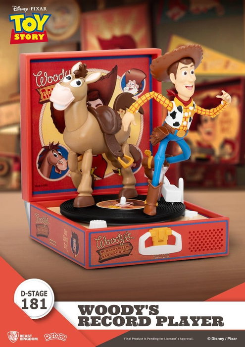 Beast Kingdom Toys Toy Story Record Player Series Figura de PVC Woody's Record Player 13 cm