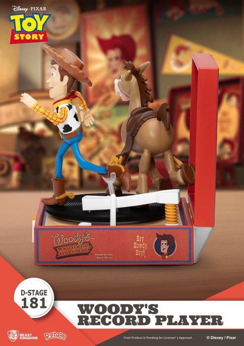 Beast Kingdom Toys Toy Story Record Player Series Figura de PVC Woody's Record Player 13 cm
