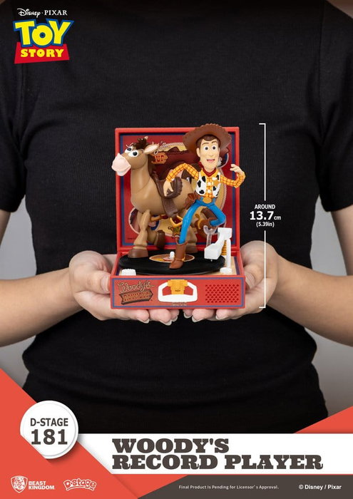 Beast Kingdom Toys Toy Story Record Player Series Figura de PVC Woody's Record Player 13 cm