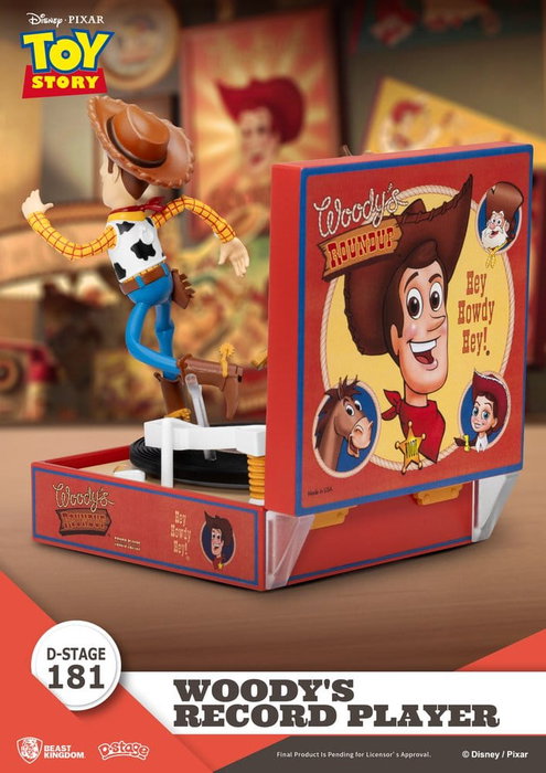 Beast Kingdom Toys Toy Story Record Player Series Figura de PVC Woody's Record Player 13 cm