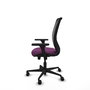 PIQUERAS Y CRESPO Silla de oficina Zulema con mecanismo Sincro/Traslack, Morado y Negro